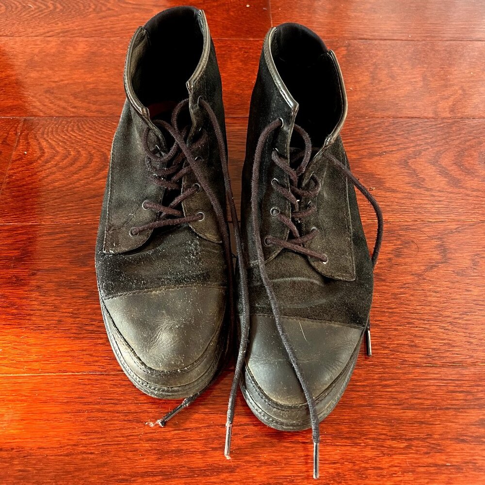 CLAE- Black High Top Suede Shoes [US9]